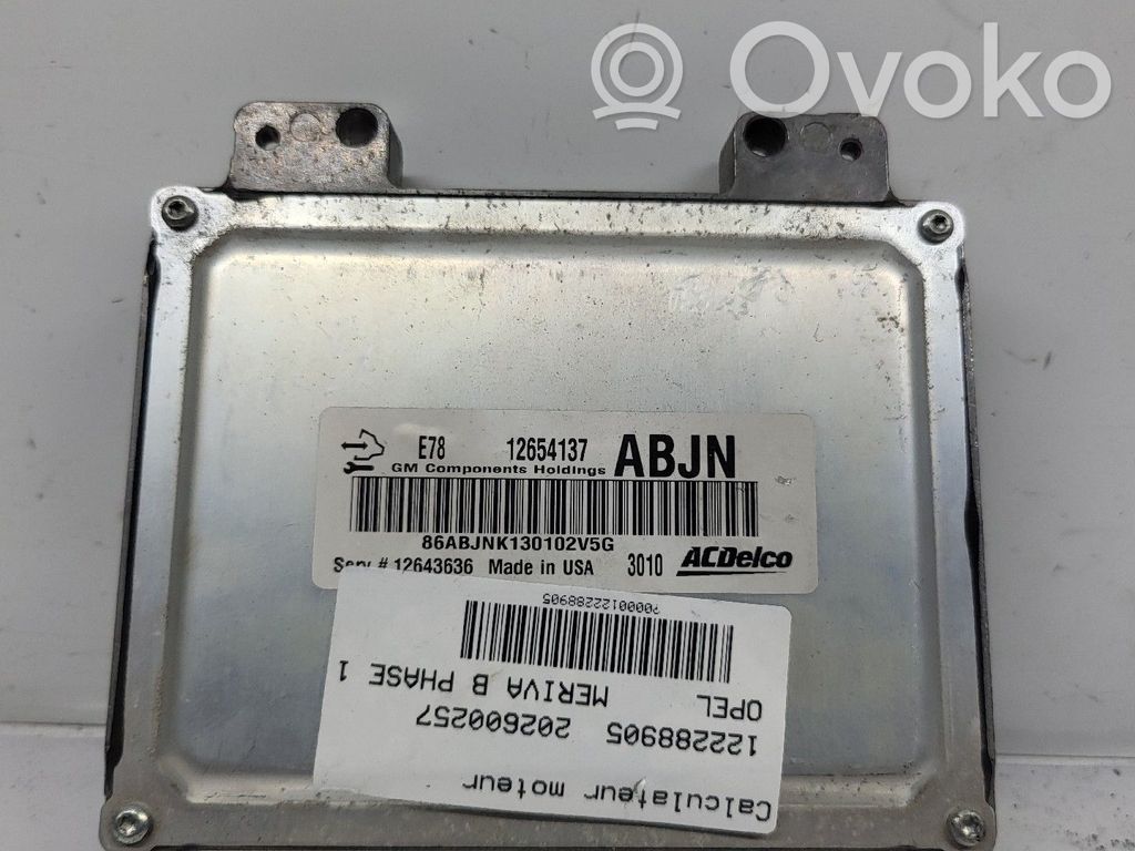 Opel Meriva B Engine control unit/module 