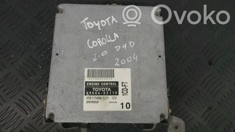 Toyota Corolla Verso E121 Centralina/modulo motore ECU 