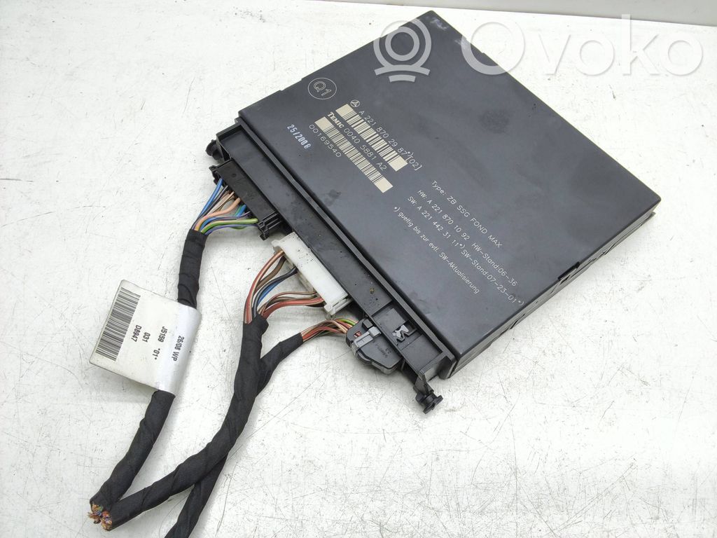 Mercedes-Benz S W221 Module de commande de siège 