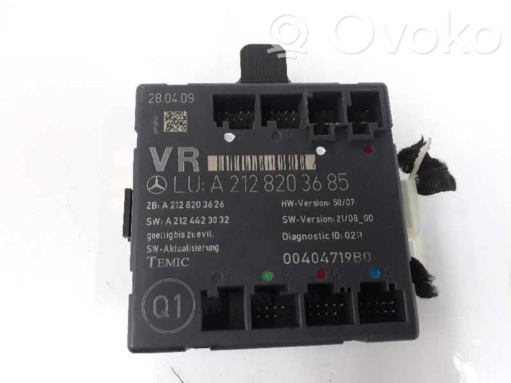 Mercedes-Benz E W212 Door central lock control unit/module 