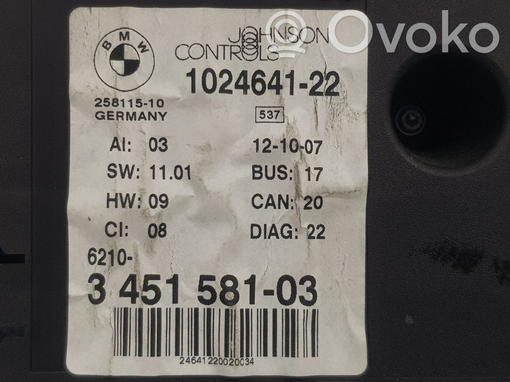 BMW X3 E83 Speedometer (instrument cluster) 