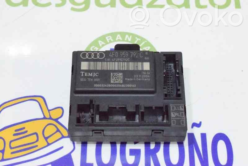 Audi A6 S6 C6 4F Unidad de control/módulo del bloqueo de puertas 