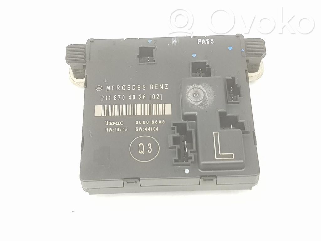 Mercedes-Benz E W211 Alte unități/module de control 