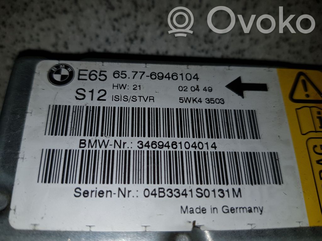 BMW 7 E65 E66 Airbag control unit/module 