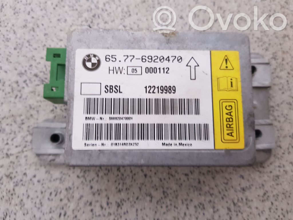 BMW 7 E65 E66 Module de contrôle airbag 