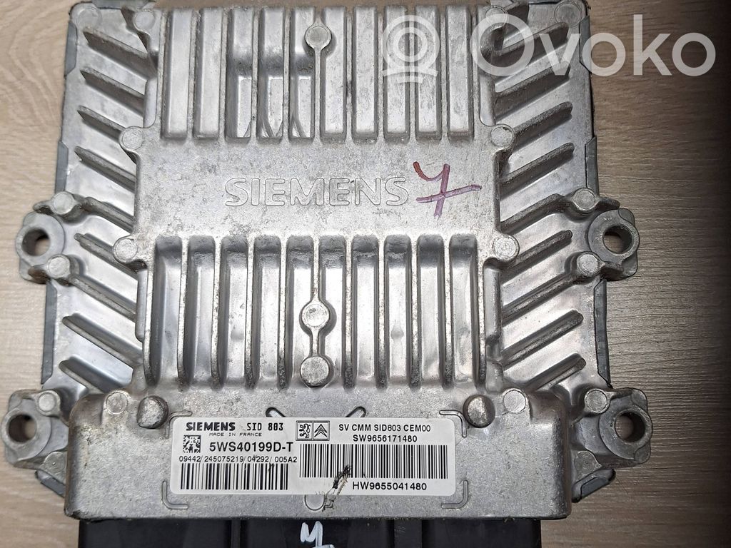 Engine control unit/module   5WS40199DT,9655041480