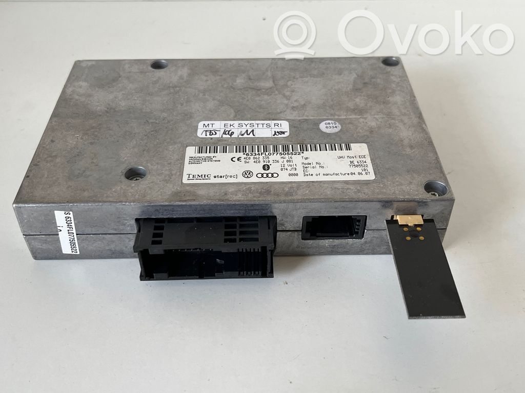 Centralina/modulo bluetooth   4E0910336J,4E0862335,6334FL077505522