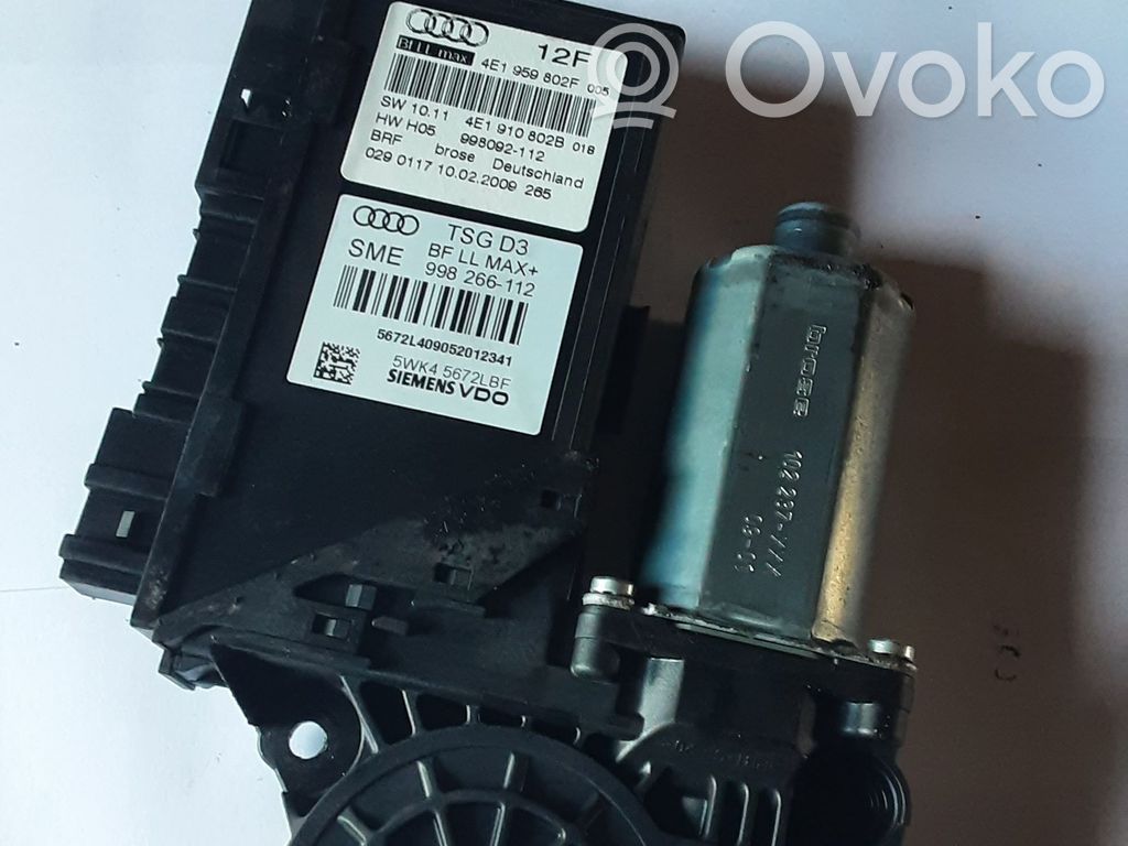 Audi A8 S8 D3 4E Motor del regulador de la ventanilla de la puerta delantera 