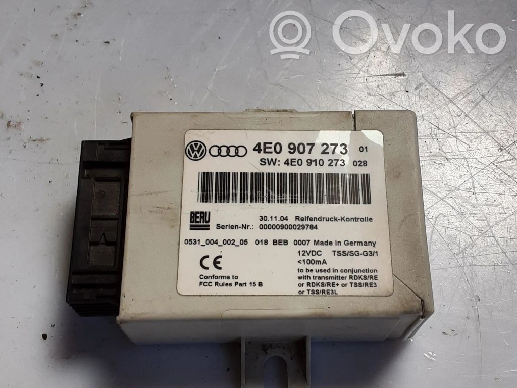 Audi A8 S8 D3 4E Tire pressure control unit 