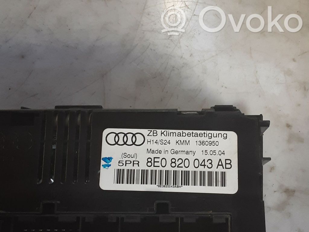 Audi A4 S4 B6 8E 8H Panel klimatyzacji 