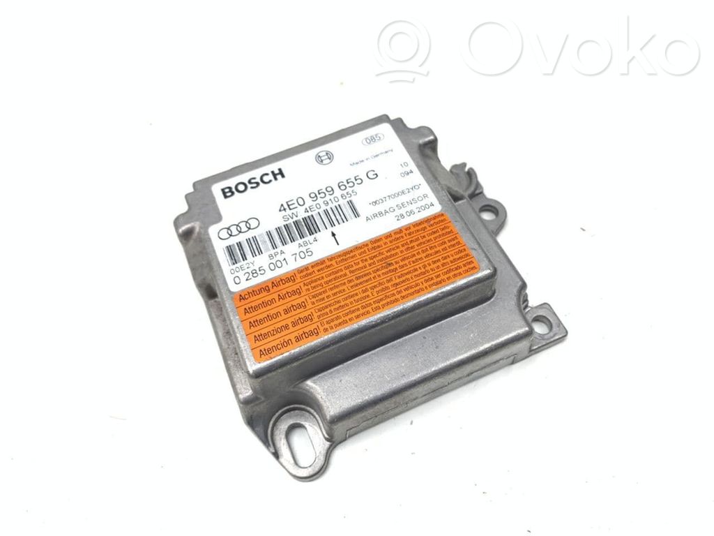 Unidad de control/módulo del Airbag   4E0959655G,4E0910655,0285001705