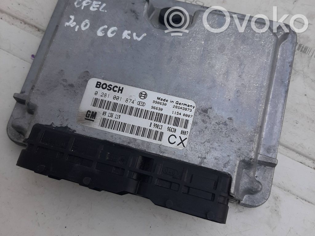 Engine control unit/module   09136119,28SA3873,0281001874