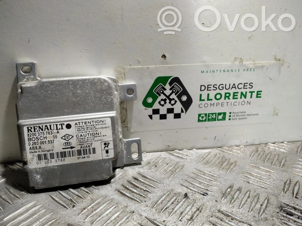Unidad de control/módulo del Airbag   8200375763A,CENTRALITAAIRBAG