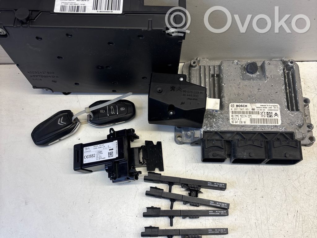 Citroen C4 Grand Picasso Engine ECU kit and lock set 