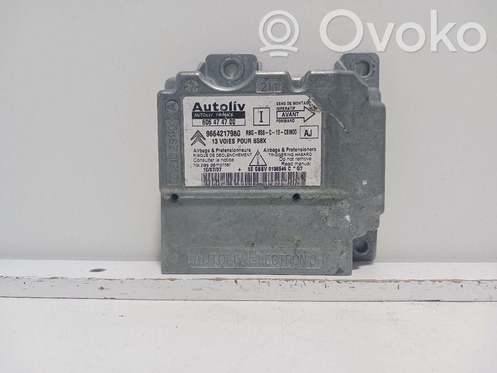 Airbag control unit/module   9664217980,606474700