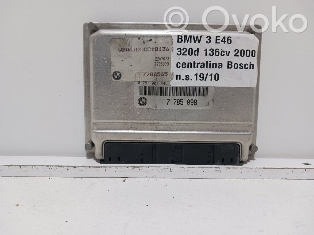 Moottorin ohjainlaite/moduuli   0281001445,7785098