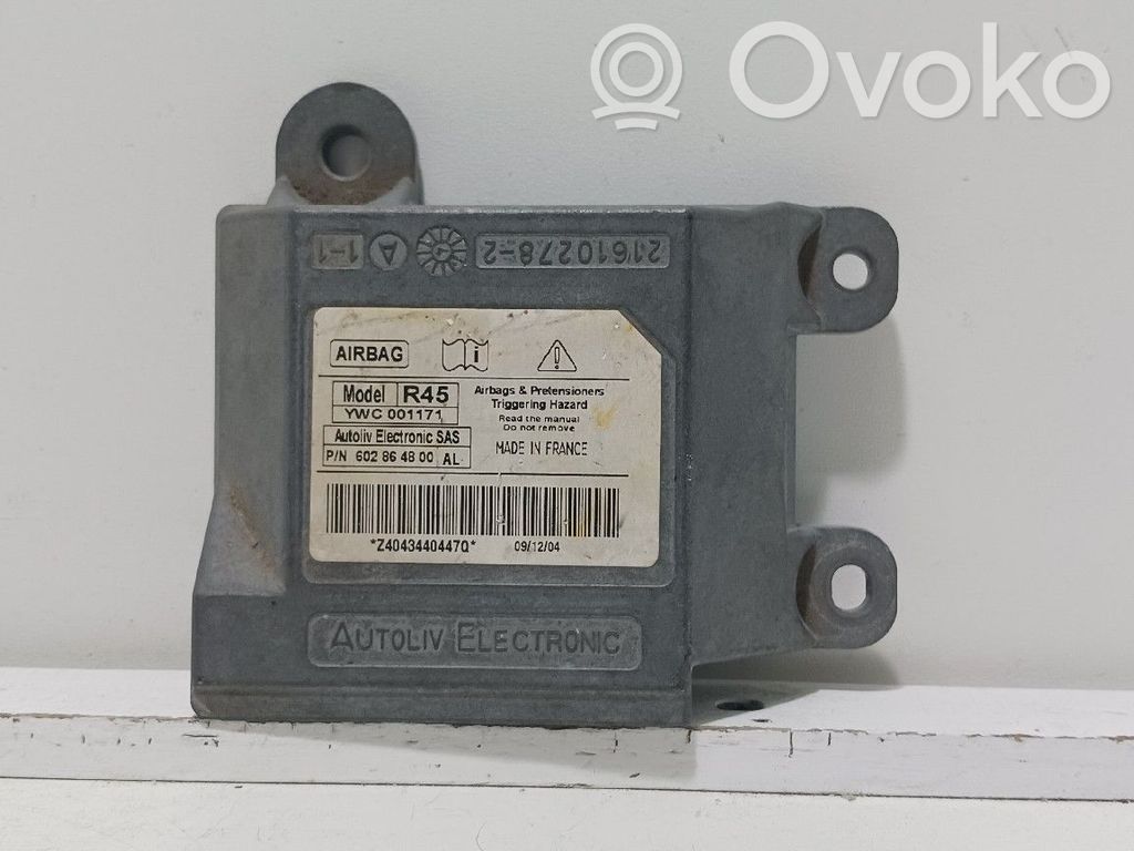 MG ZS Module de contrôle airbag 