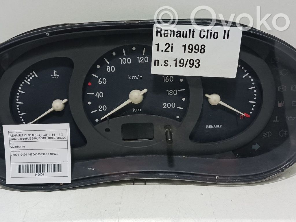 Renault Clio II Nopeusmittari (mittaristo) 