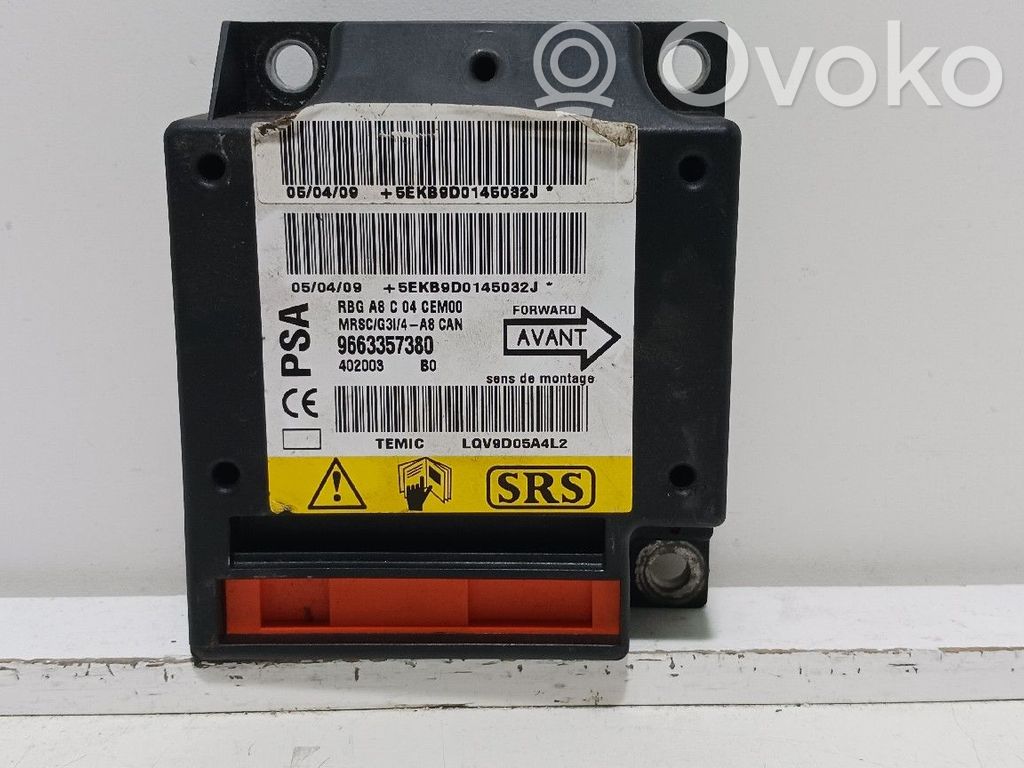 Module de contrôle airbag   9663357380