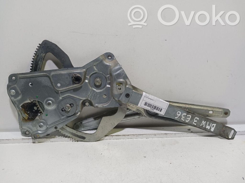 BMW 3 E36 Priekinis el. lango pakėlimo mechanizmas be varikliuko 