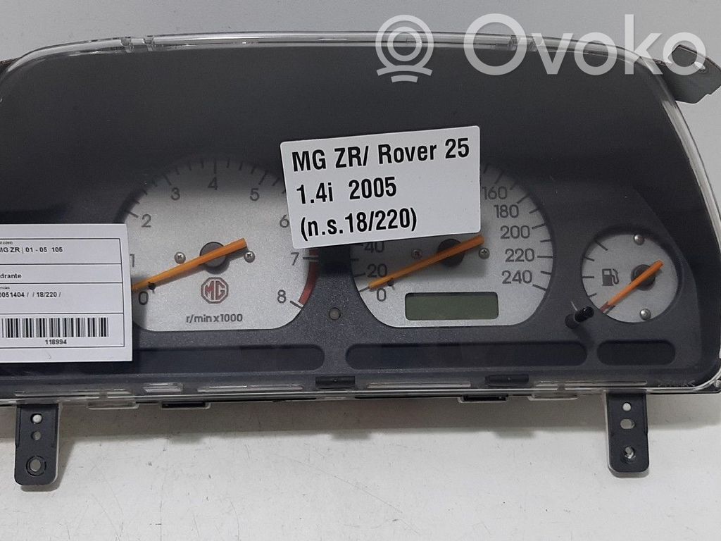 MG ZR Speedometer (instrument cluster) 