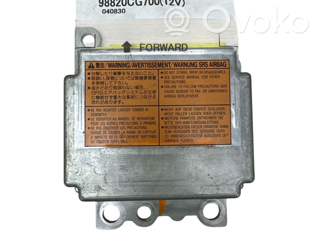 Sterownik / Moduł Airbag   98820CG700,040830