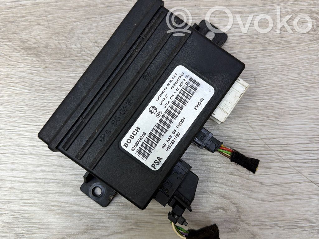 Unité de commande, module PDC aide au stationnement   6002JC0860,9663821780,0263004203