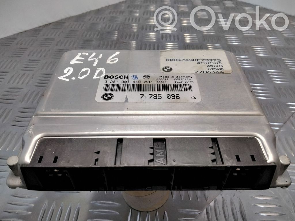 Engine control unit/module   0281001445,7785098,7786364
