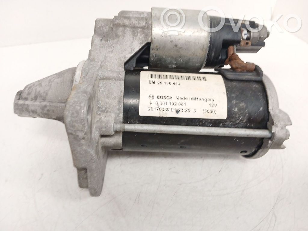 Starter motor   25198414,0001192081