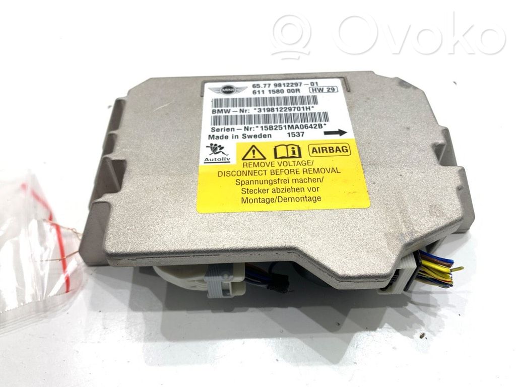 Mini Cooper Countryman R60 Sensore d’urto/d'impatto apertura airbag 