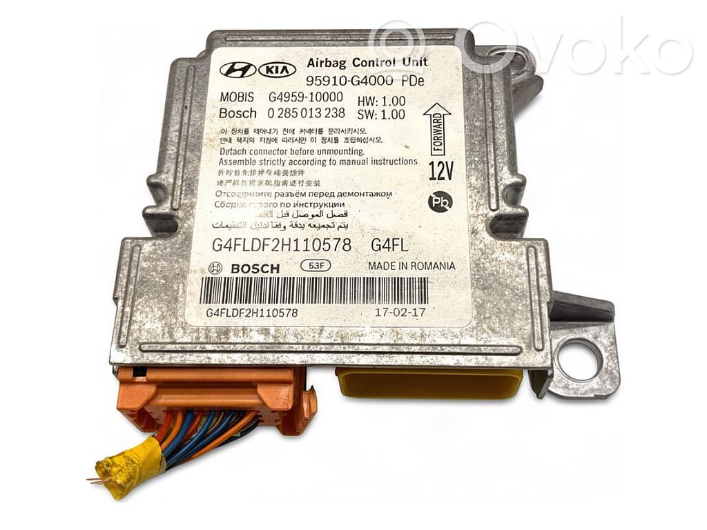 Hyundai i30 Senzor impact/declanșare airbag 