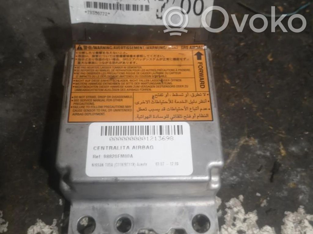 Nissan Tiida C11 Airbag control unit/module 