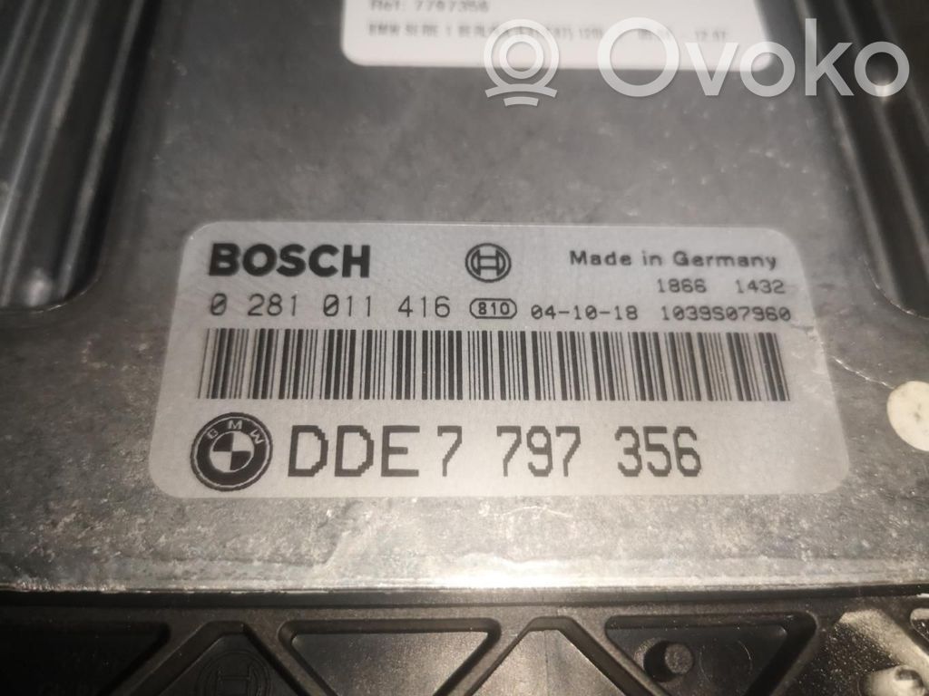 BMW 1 E81 E87 Unidad de control/módulo ECU del motor 