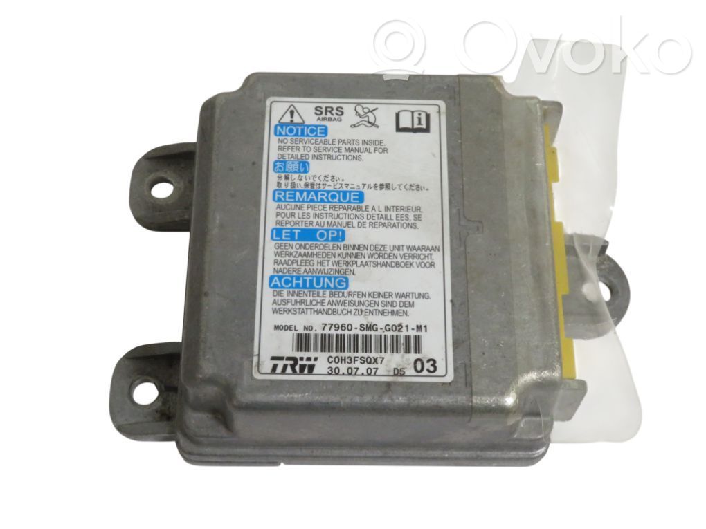 Centralina/modulo airbag   77960SMGG021M1