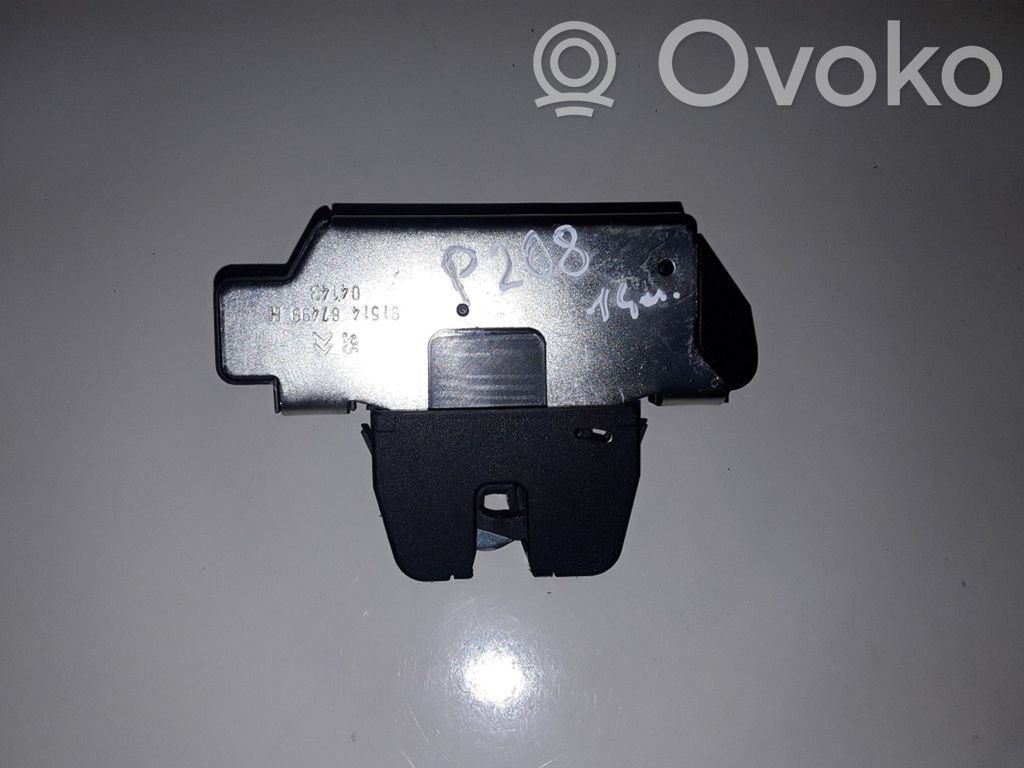 Peugeot 208 I Tailgate/trunk/boot lock/catch/latch 