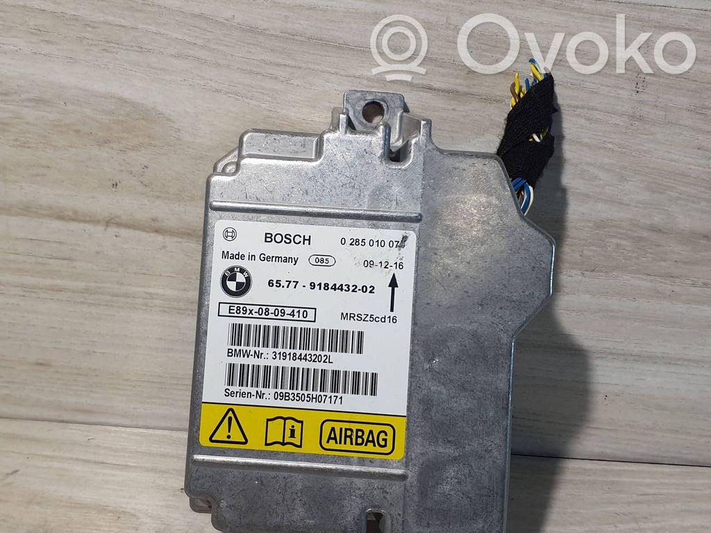 Unidad de control/módulo del Airbag   9184432,0285010071,31918443202L,09B3505H07171