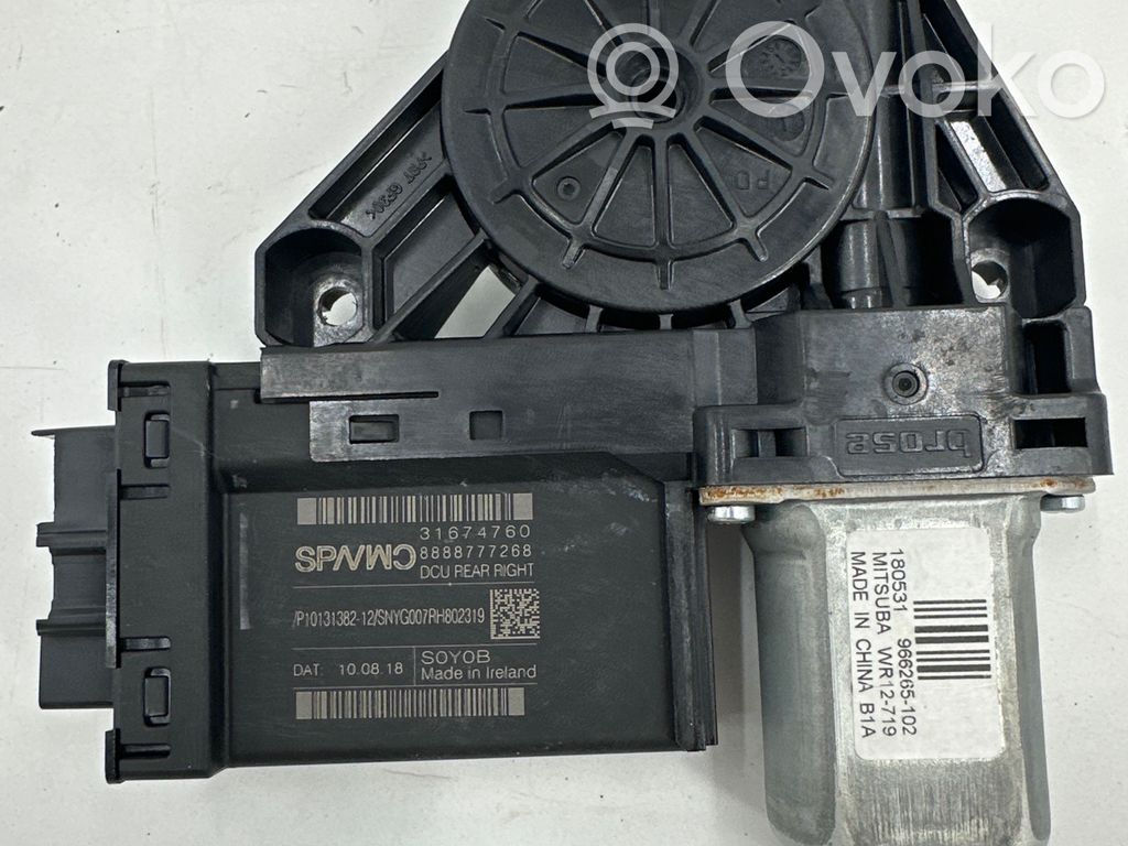 Volvo S90, V90 Silniczek podnoszenia szyby drzwi tylnych 