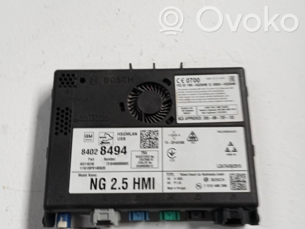 Opel Astra K GPS navigation control unit/module 
