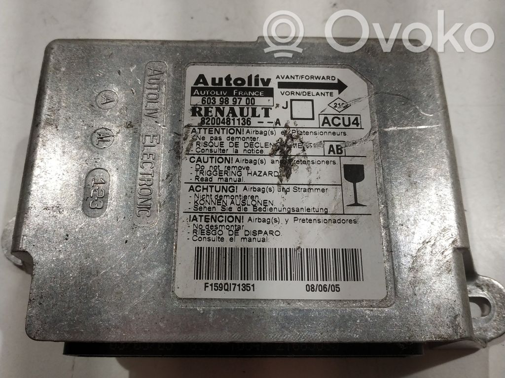 Renault Scenic II -  Grand scenic II Airbag control unit/module 