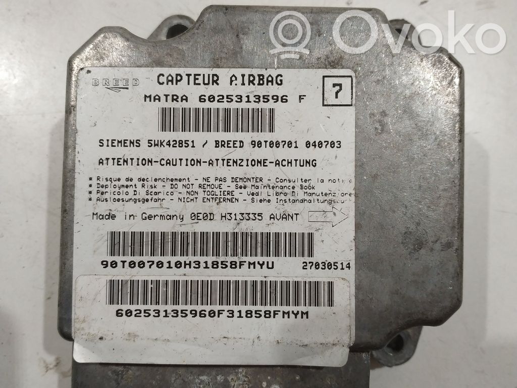 Renault Espace III Airbag control unit/module 