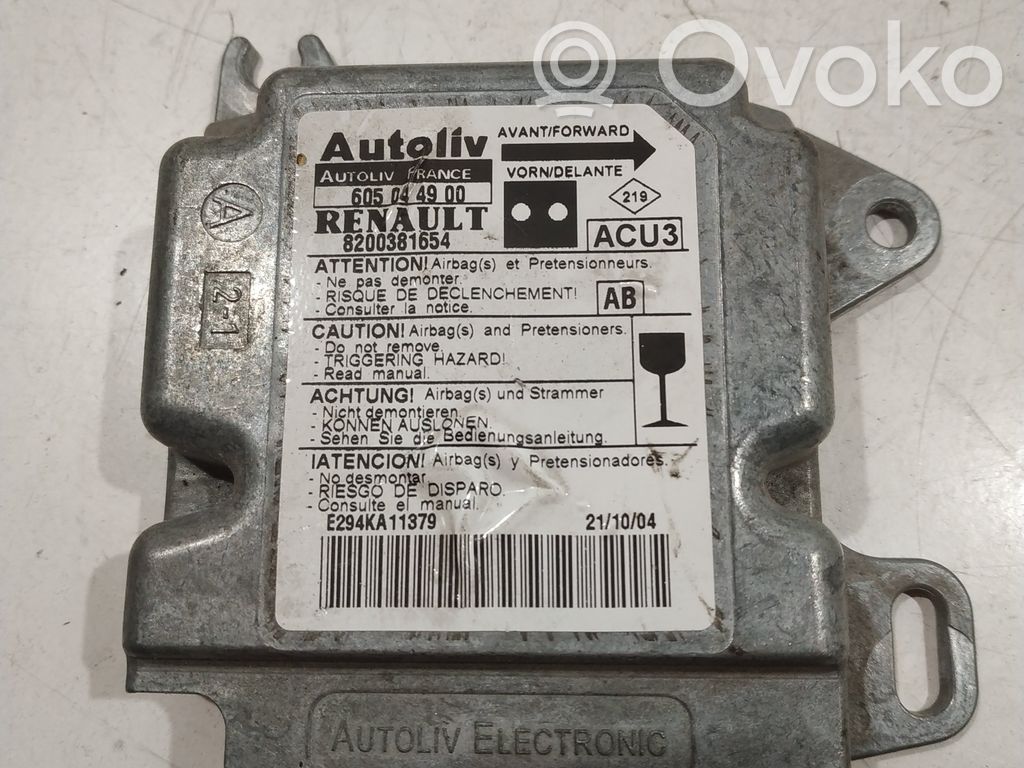 Renault Kangoo I Airbag control unit/module 