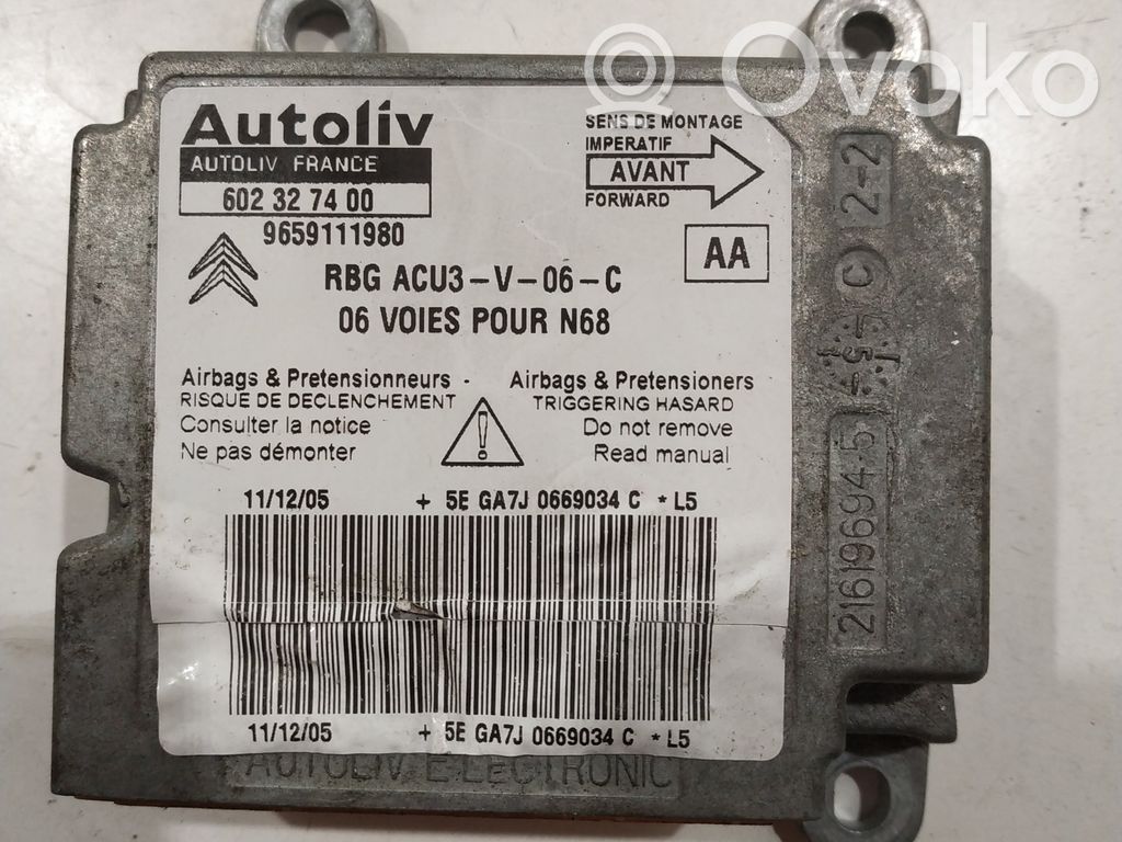 Citroen Xsara Picasso Airbag control unit/module 