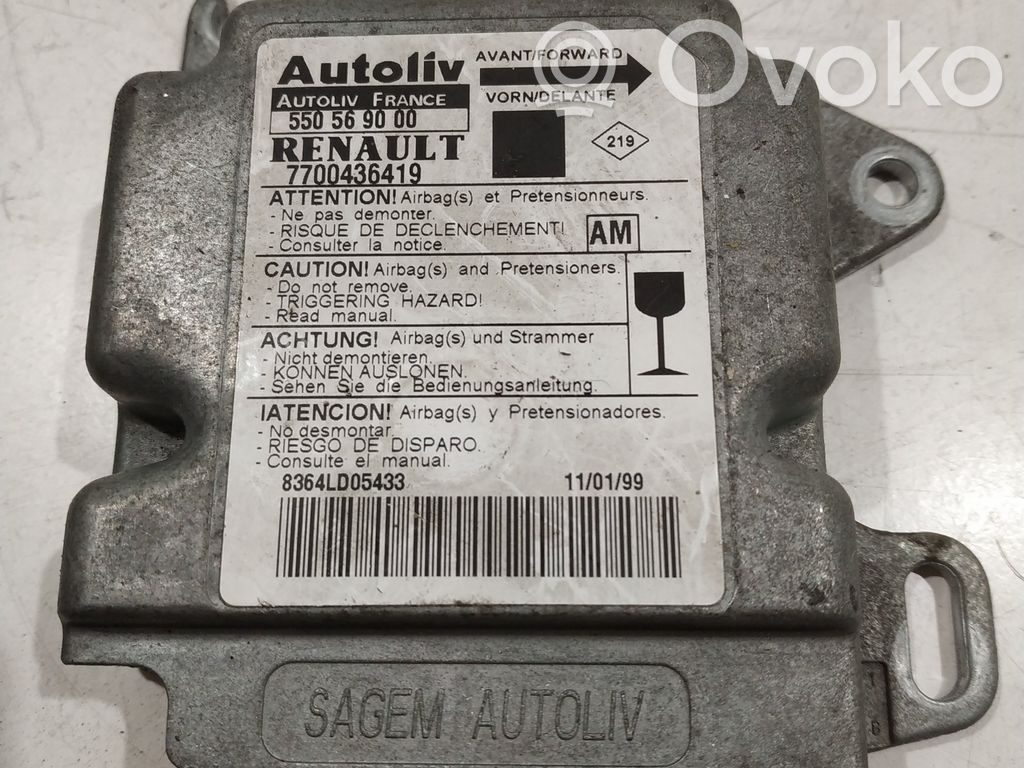 Renault Scenic I Airbag control unit/module 