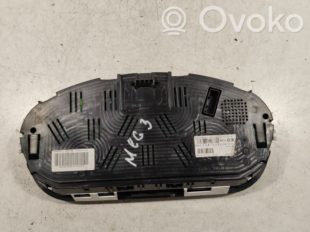 Renault Megane III Speedometer (instrument cluster) 