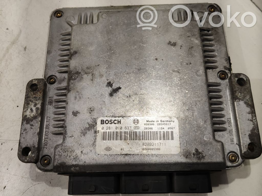 Engine control unit/module ECU   0281010637,8200211711