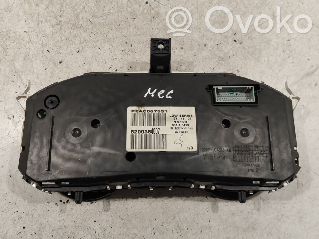 Renault Megane II Speedometer (instrument cluster) 