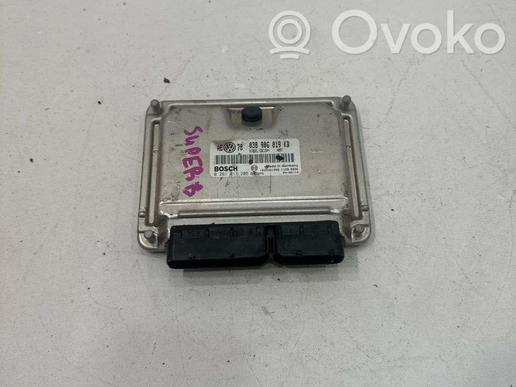 Engine control unit/module   038906019KD,1039S01966,0281011205