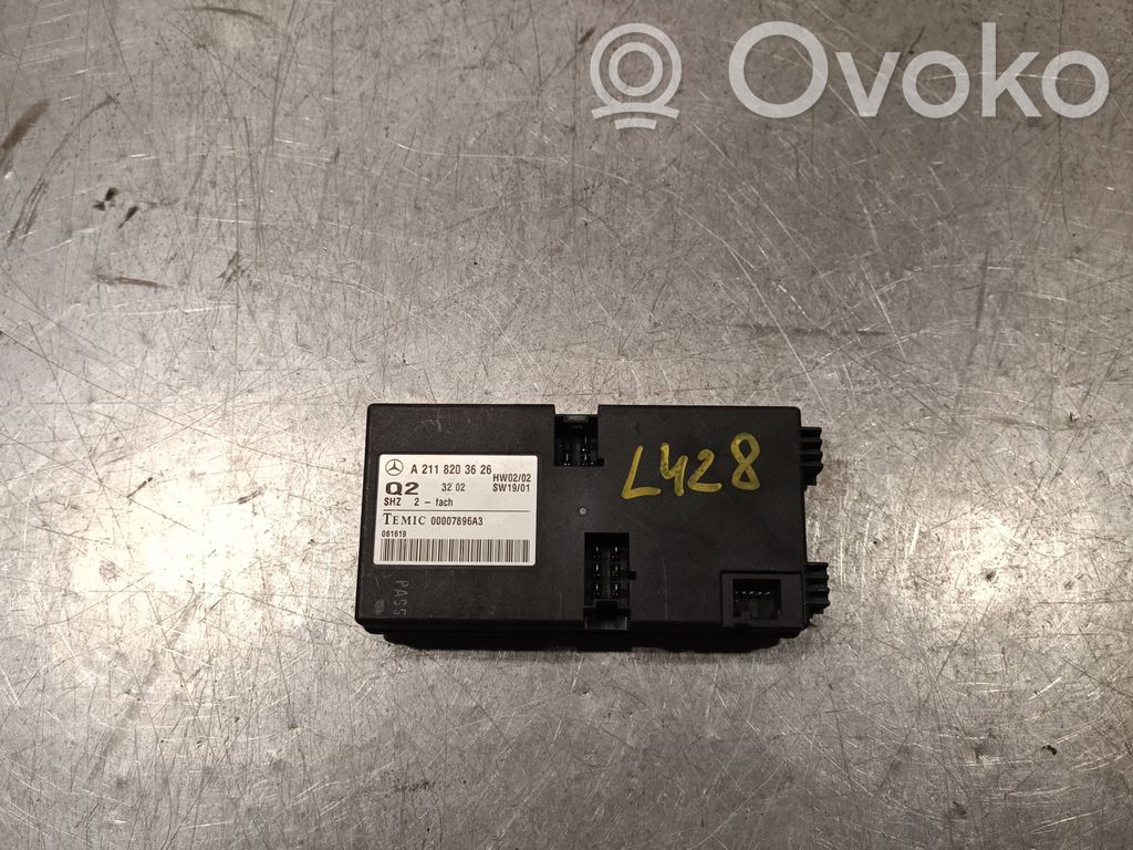 Module de commande de siège   A2118203626,00007896A3,061619