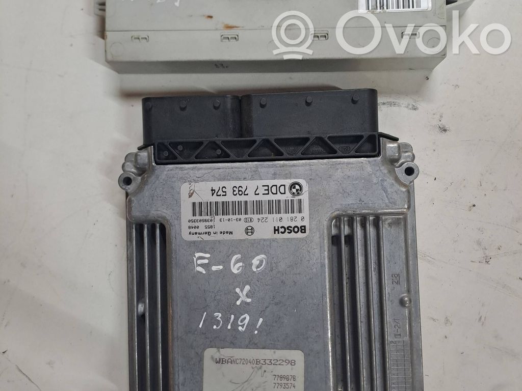 BMW 5 E60 E61 Kit calculateur ECU et verrouillage 
