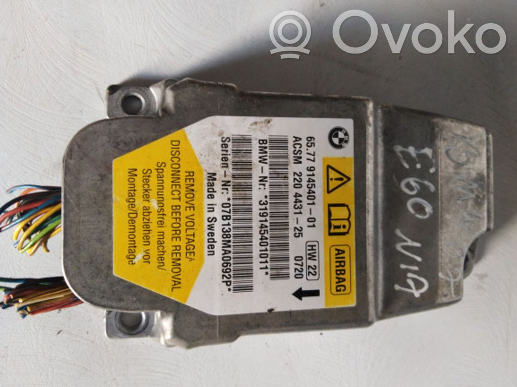 BMW 5 E60 E61 Airbag control unit/module 